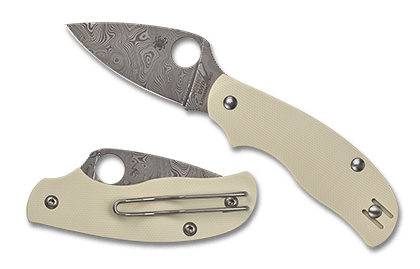 The Urban™ Ivory G-10 Damasteel Sprint Run™ shown open and closed