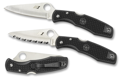 The Pacific Salt  FRN Black Knife shown opened and closed.