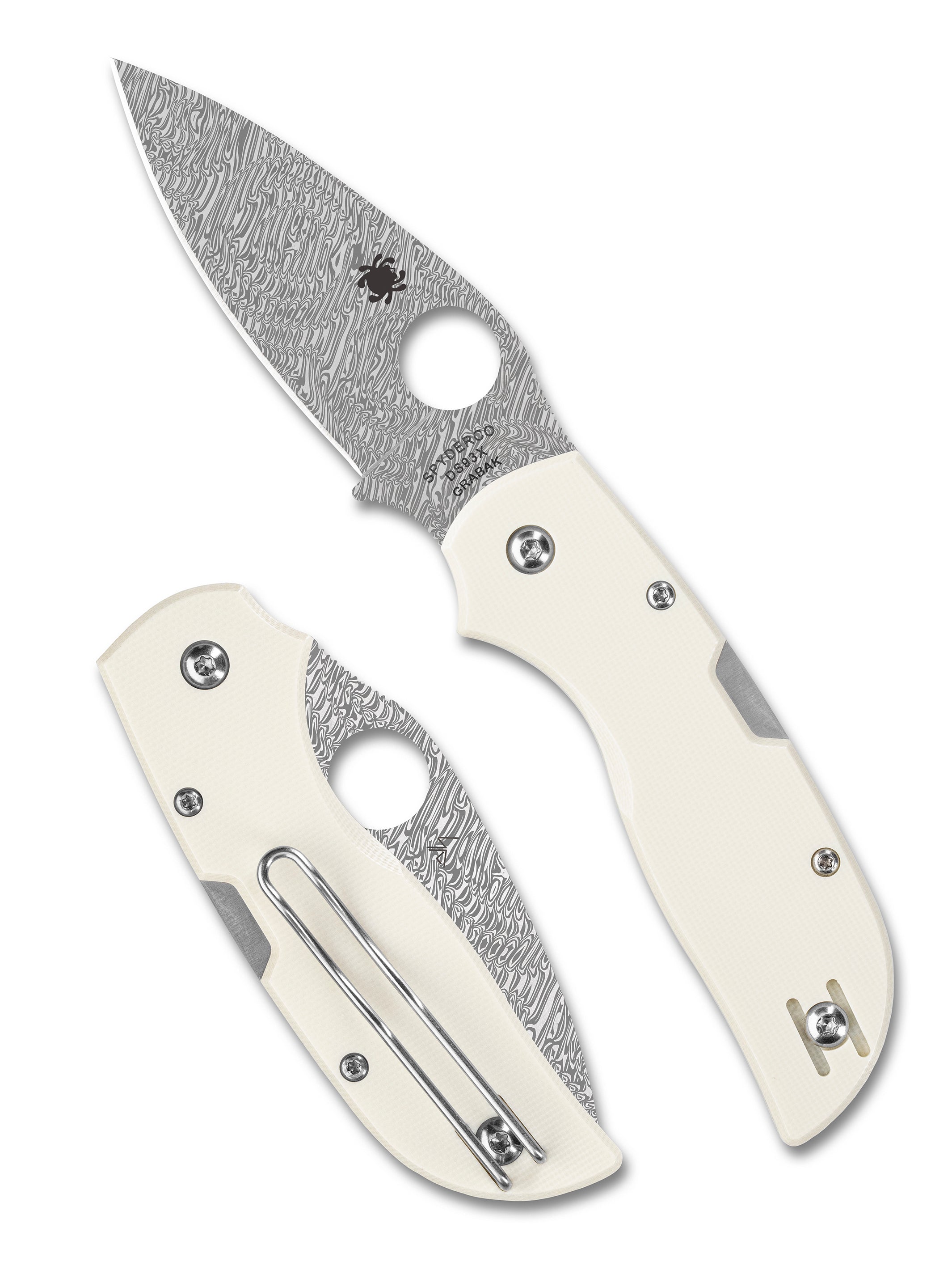 Chaparral® Ivory G-10 Damasteel® – Spyderco