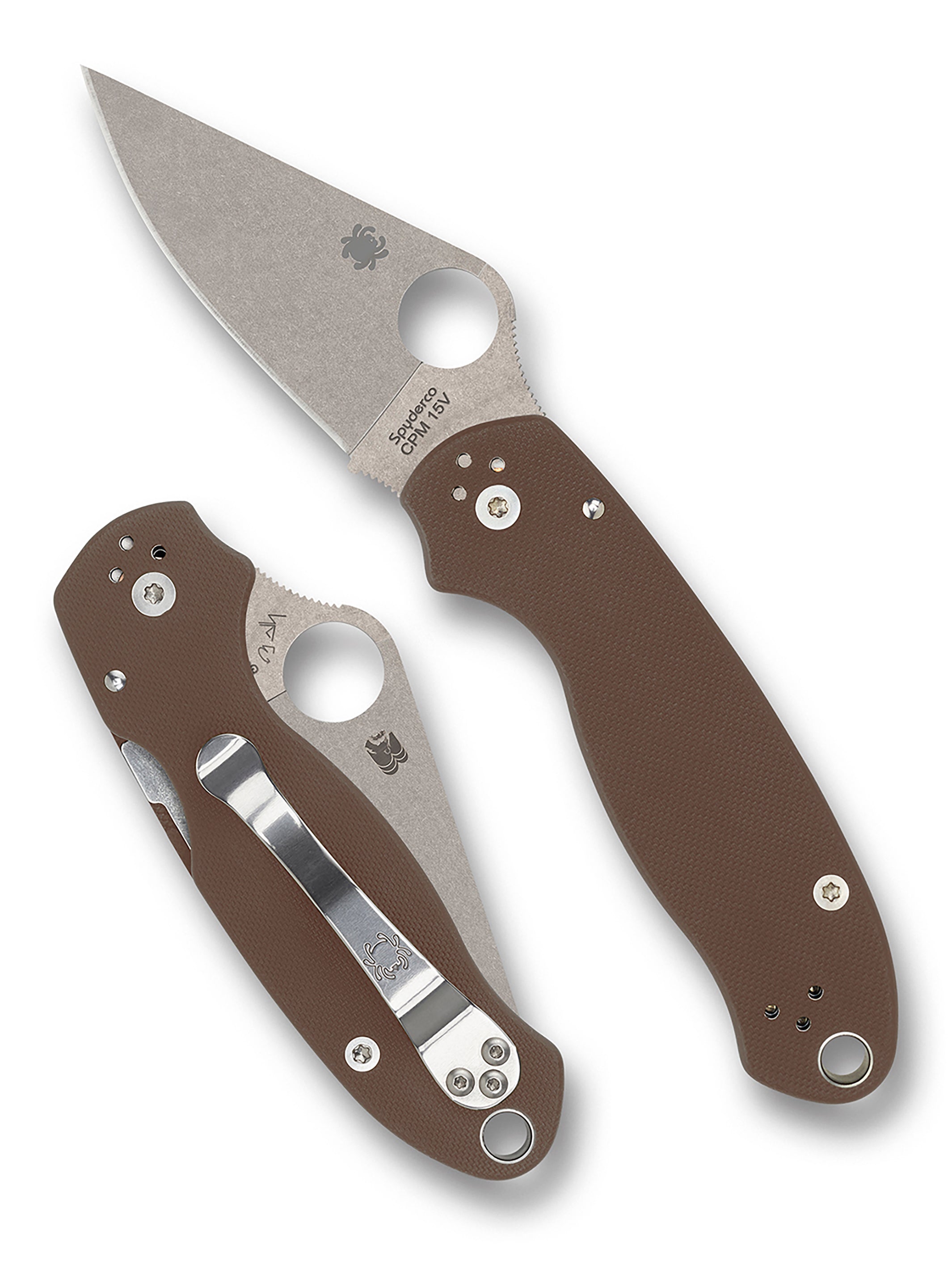 Para® 3 Brown G-10 CPM® 15V® Sprint Run® – Spyderco
