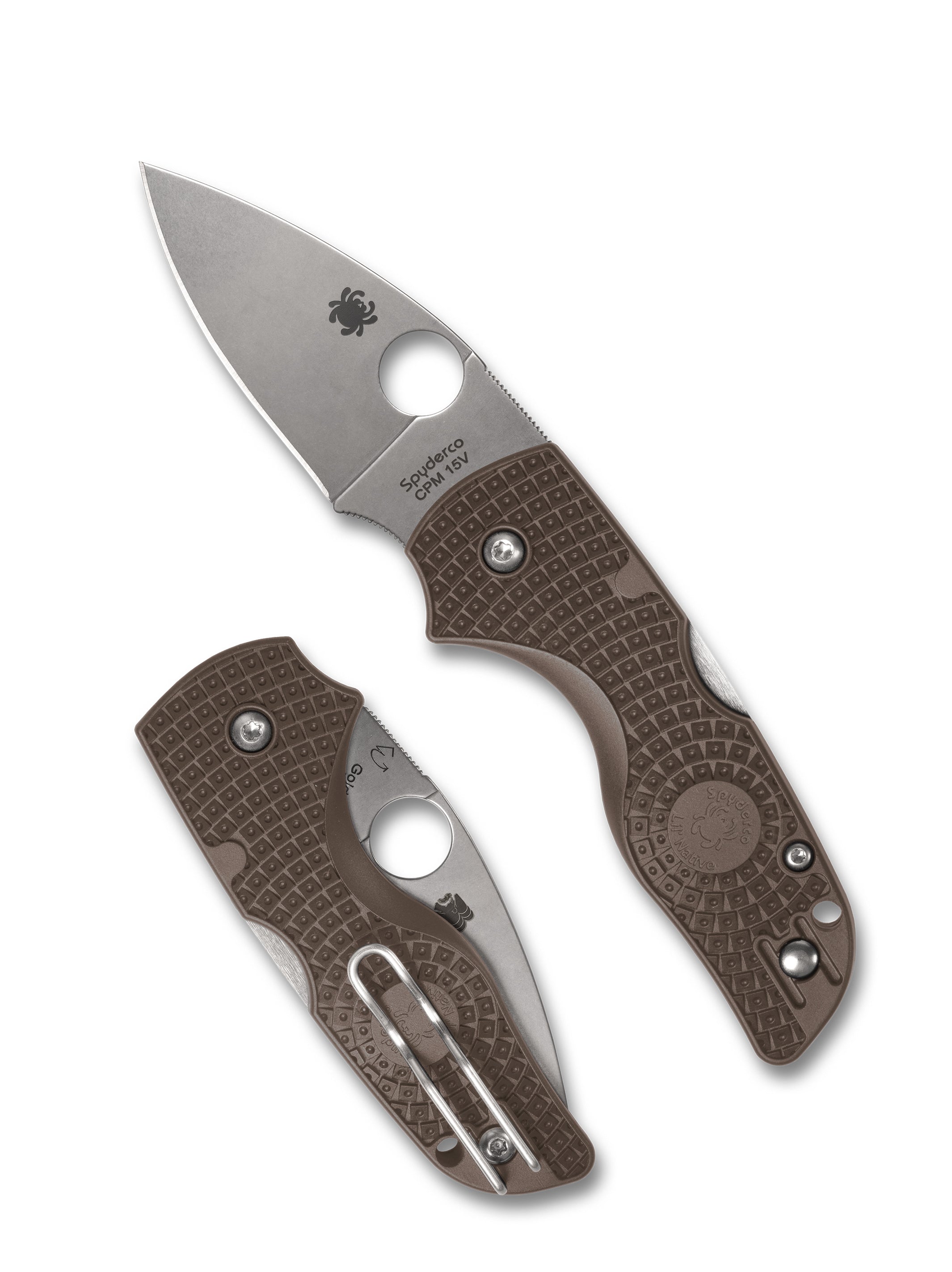 Lil' Native® Lightweight Brown CPM 15V® Sprint Run® – Spyderco