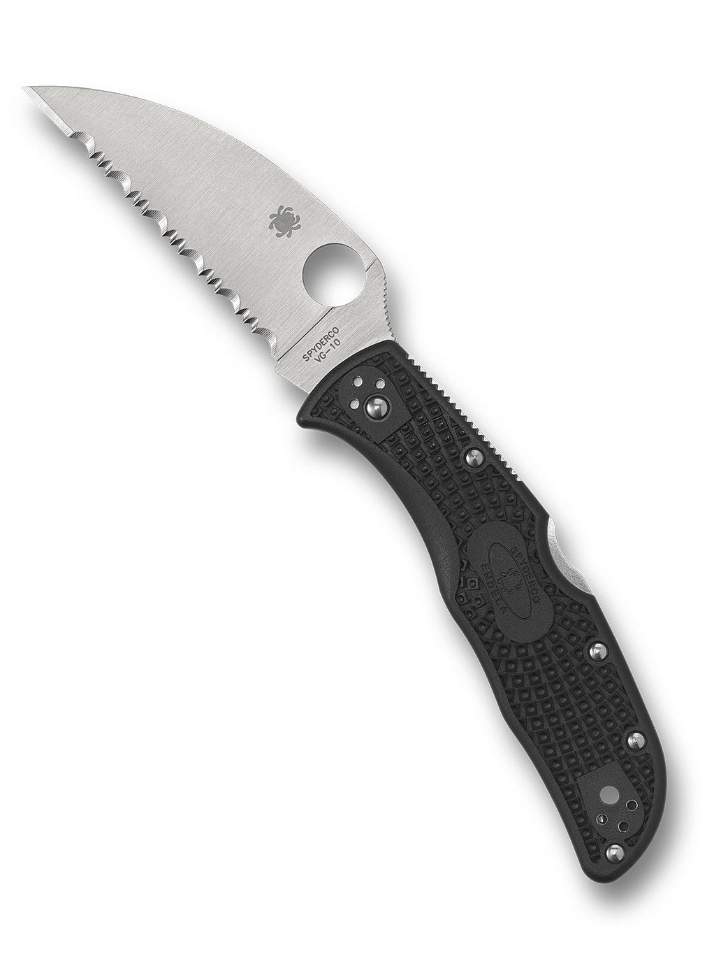 Endela® Lightweight Wharncliffe SpyderEdge™ C243FSWCBK_Open