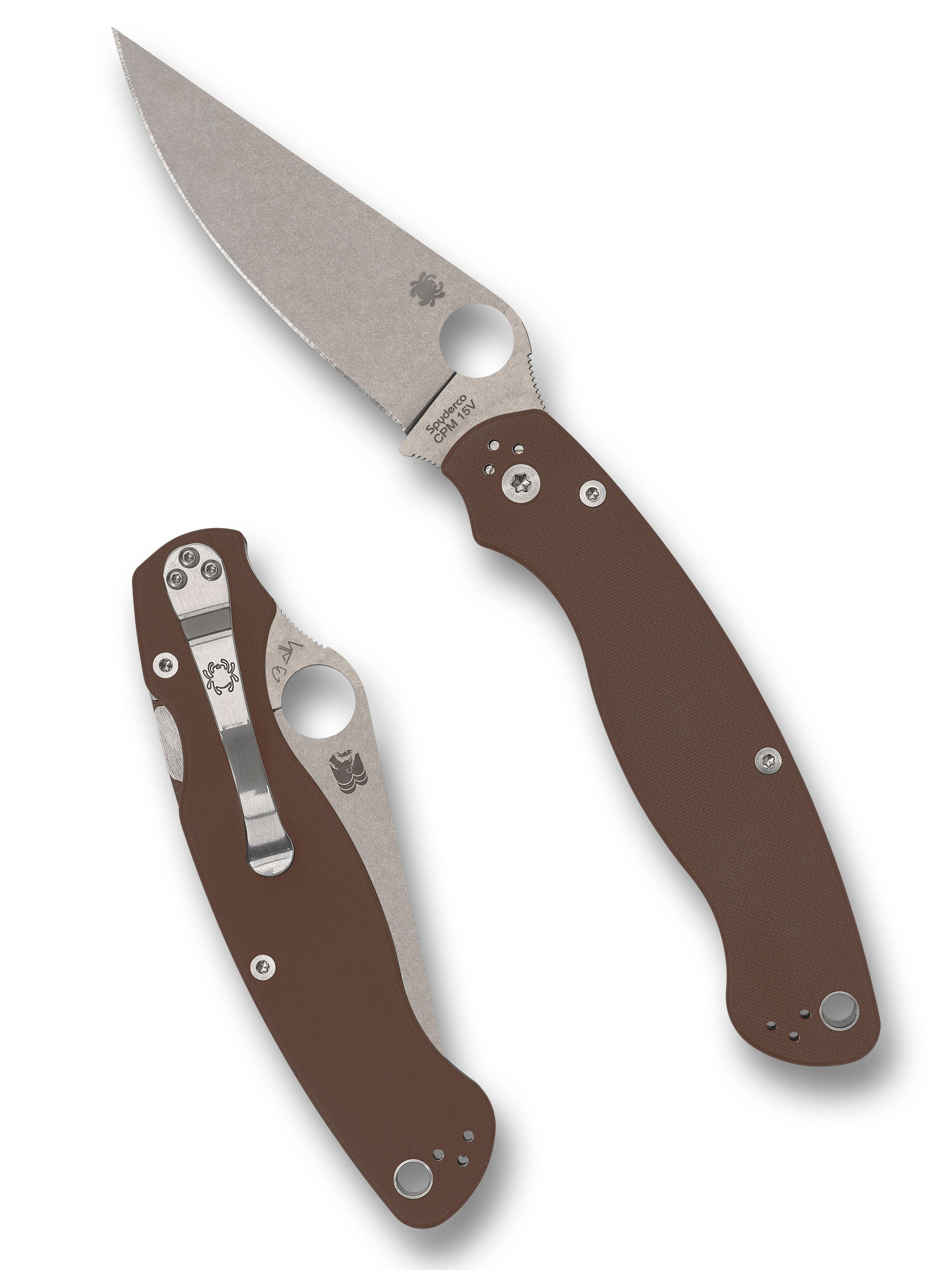 Military™ 2 Brown G-10 CPM® 15V® Sprint Run® – Spyderco