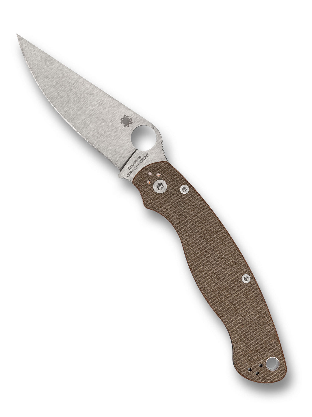 Military™ 2 Brown Canvas Micarta® CPM® CRU-WEAR® C36MPCW2_Open