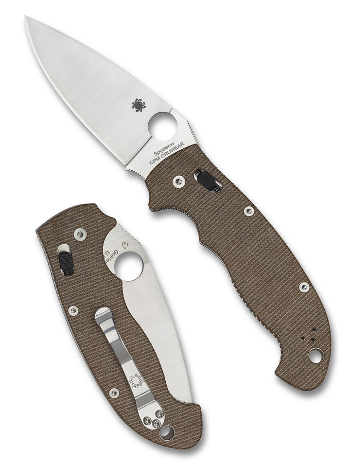 Manix® 2 XL Brown Canvas Micarta® CPM® Cru-Wear® Default Title C95MPCW2_Both