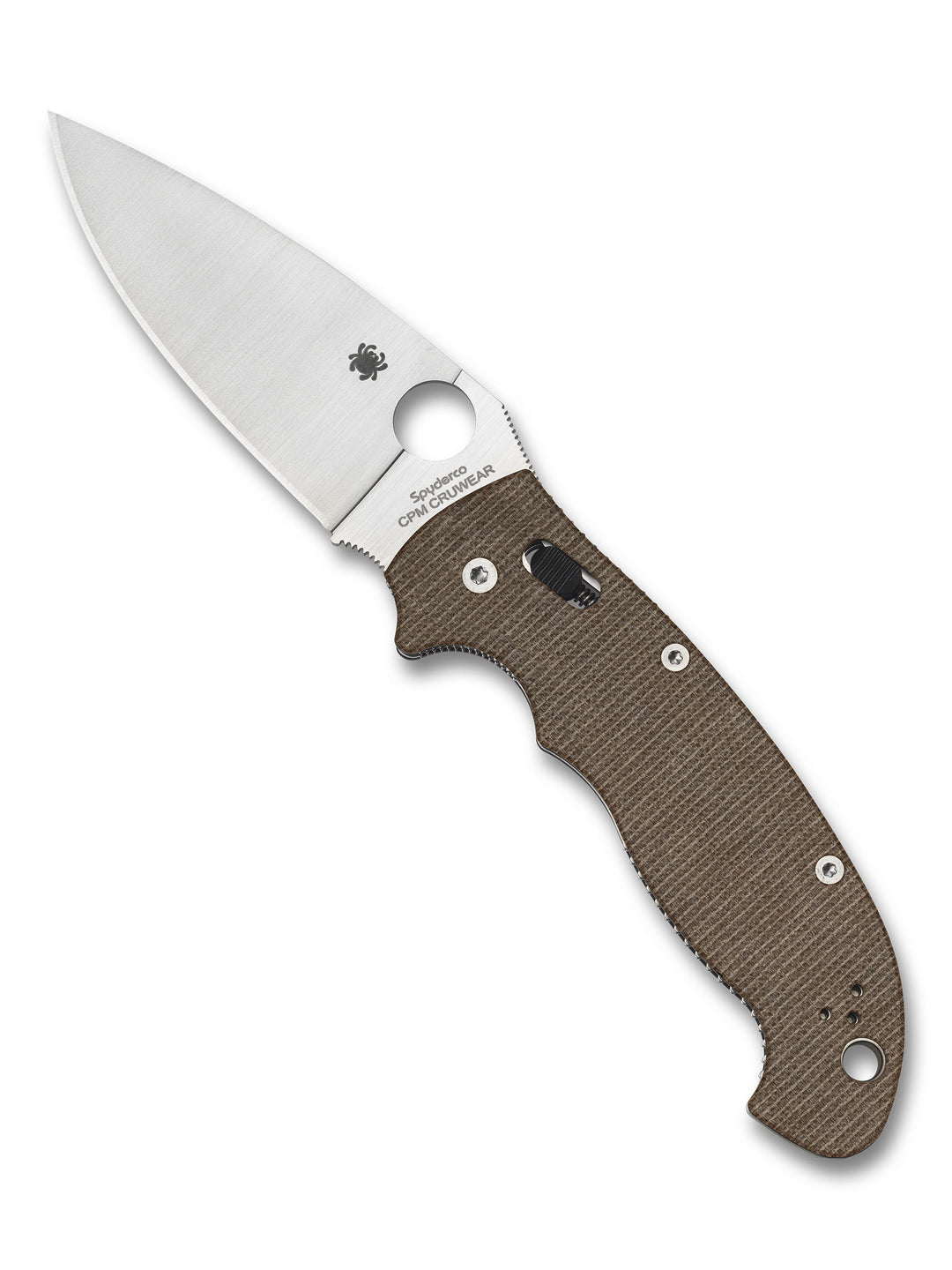 Manix® 2 XL Brown Canvas Micarta® CPM® Cru-Wear® C95MPCW2_Open