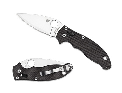The Manix  2 Carbon Fiber CPM 154 S90V Sprint Run  Knife shown opened and closed.