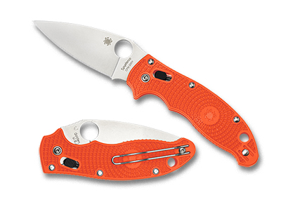 The Manix® 2 Lightweight FRCP Orange CPM S90V Exclusive shown open and closed