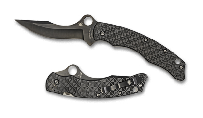 The Szabo Folder  Black Blade Knife shown opened and closed.