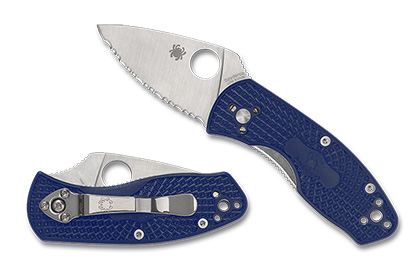 The Ambitious™ Lightweight Blue CPM S35VN SpyderEdge shown open and closed