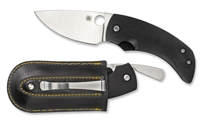 The Friction Folder G-10 Black shown open and closed