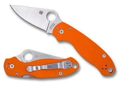 The Para® 3 G-10 Orange CTS XHP Exclusive shown open and closed