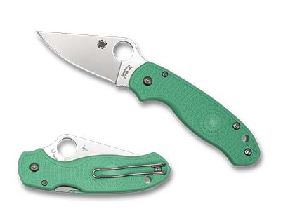The Para® 3 Lightweight Jade FRN CPM M4 Exclusive shown open and closed