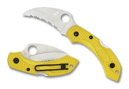 The Dragonfly™ 2 Salt® FRN Yellow Hawkbill shown open and closed