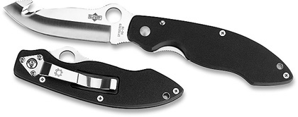 The Impala  Gut Hook  PlainEdge Knife shown opened and closed.