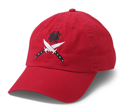 The Hat Respect™ Red shown open and closed