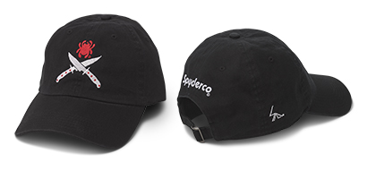 The Hat Respect™ Black shown open and closed