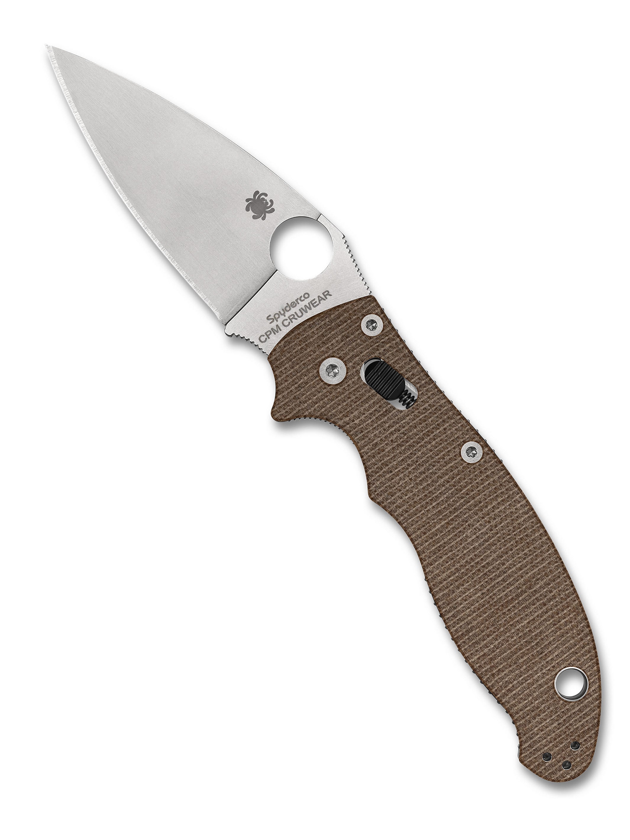 Manix® 2 Brown Canvas Micarta® CPM® CRU-WEAR® – Spyderco