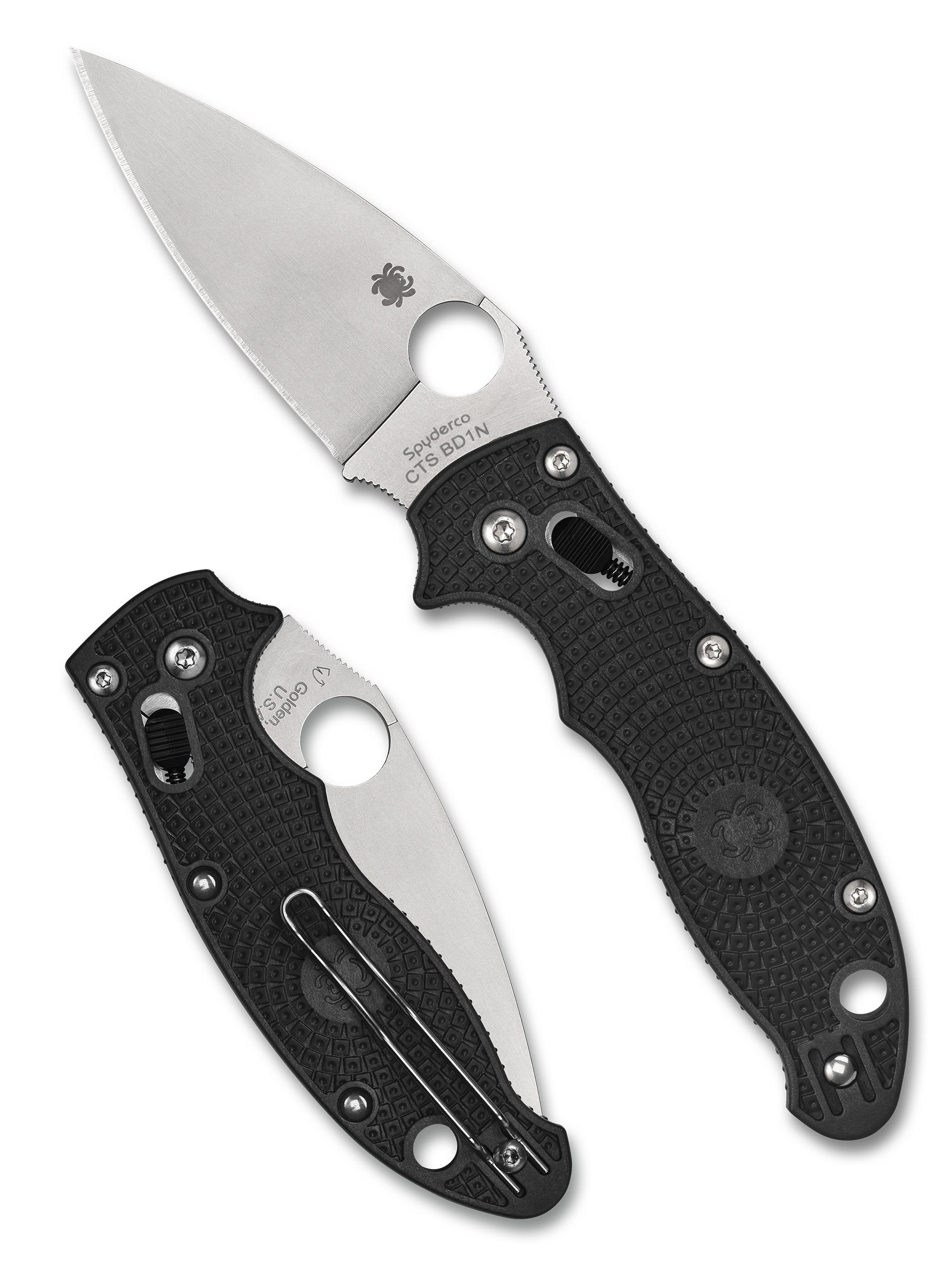C Exclude - Many Answer　7インチ Lightweight Spyderco Manix 2, Translucent Blue FRCP