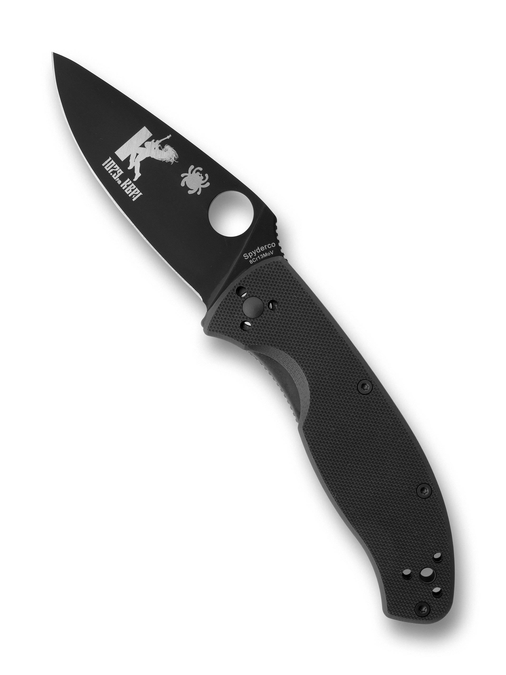 KBPI Tenacious® Black Blade PlainEdge™ – Spyderco
