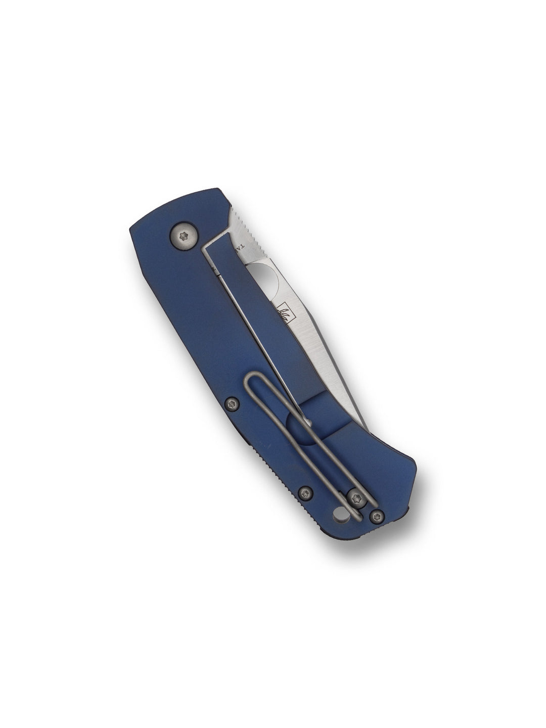 Slysz Bowie Blue Anodized Titanium M390 Exclusive