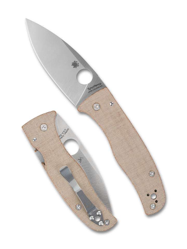 Bodacious™ Brown Canvas Micarta® CPM CRU-WEAR® C263MPCWxBoth