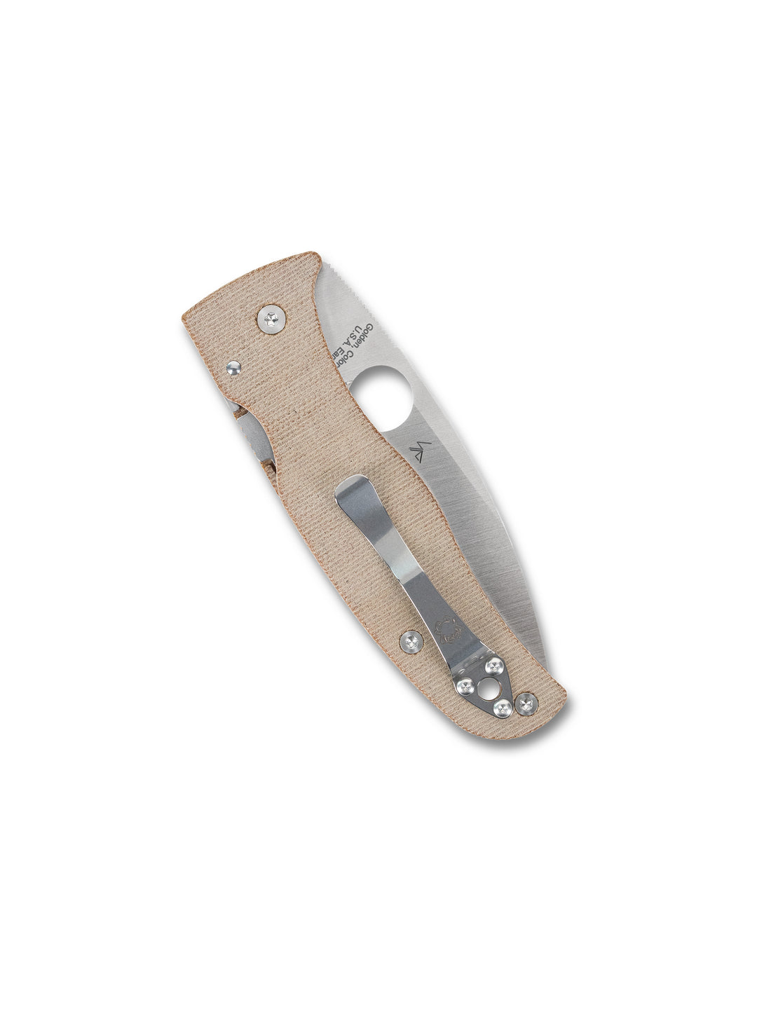 Bodacious™ Brown Canvas Micarta® CPM CRU-WEAR® C263MPCWxClosed