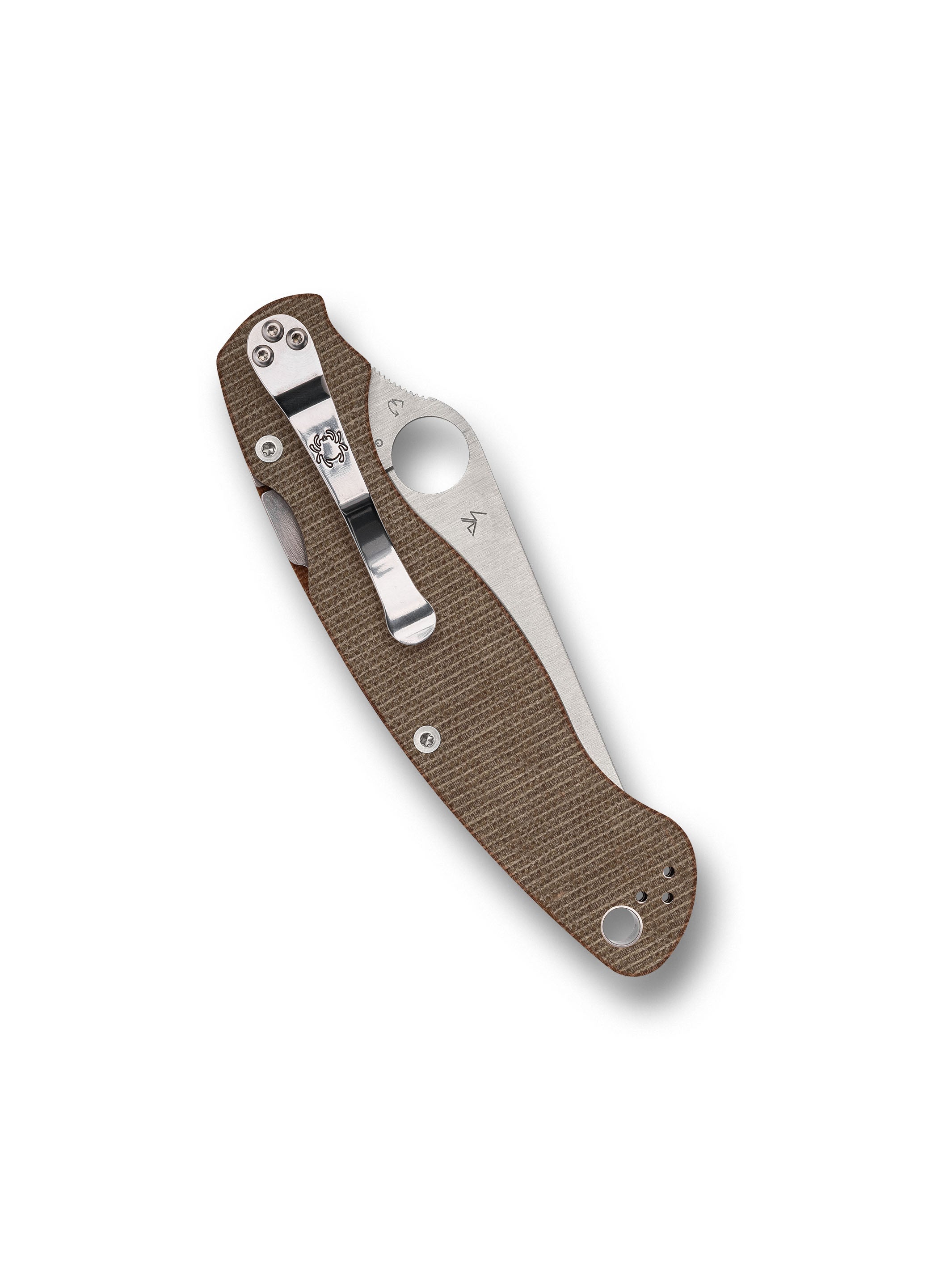 Military™ 2 Brown Canvas Micarta® CPM® CRU-WEAR® – Spyderco