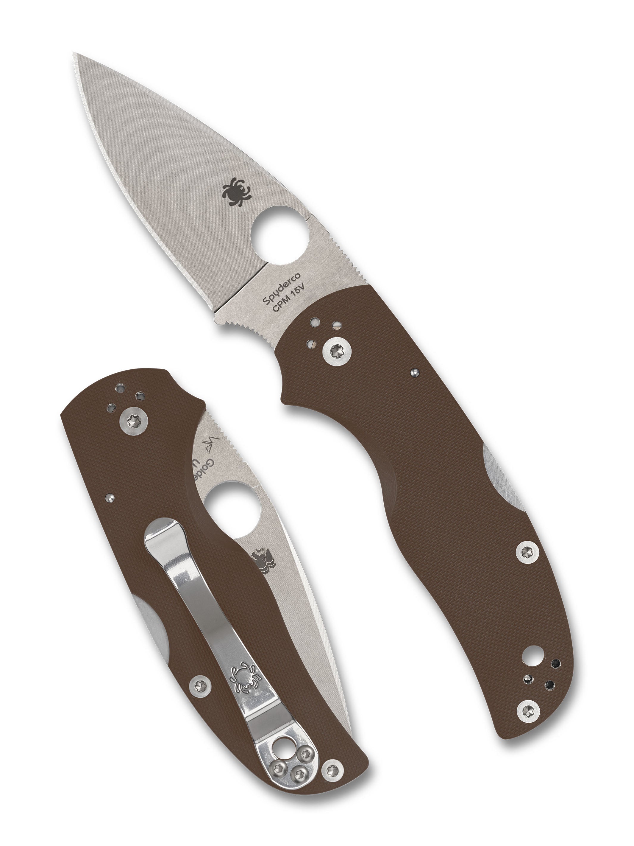 Native® 5 Brown G-10 CPM® 15V® Sprint Run® – Spyderco