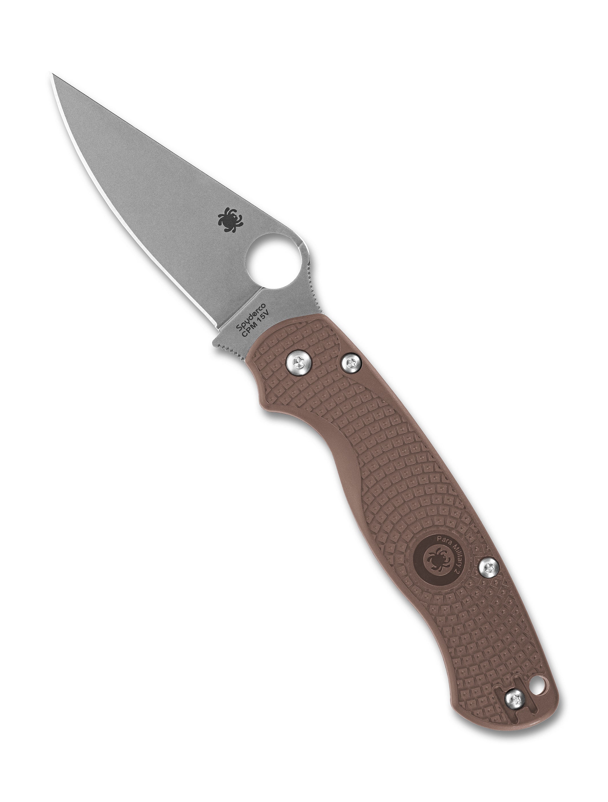 Para Military® 2 Lightweight Brown CPM 15V® Sprint Run® – Spyderco