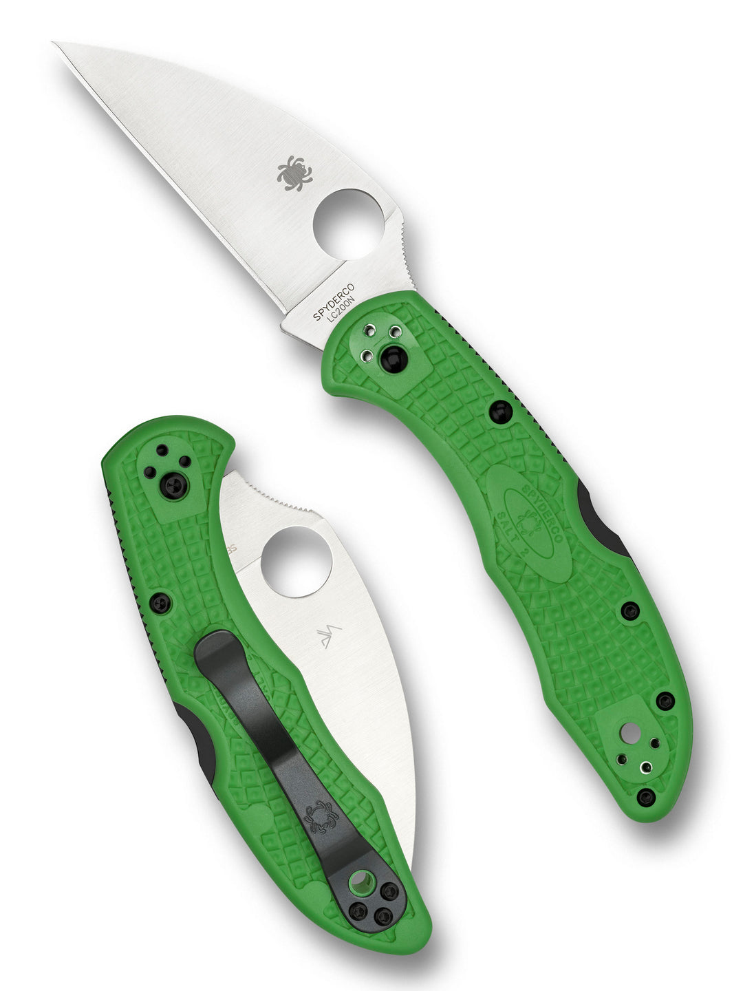 Salt® 2 Wharncliffe Green LC200N PlainEdge C88FPWCGR2_Both