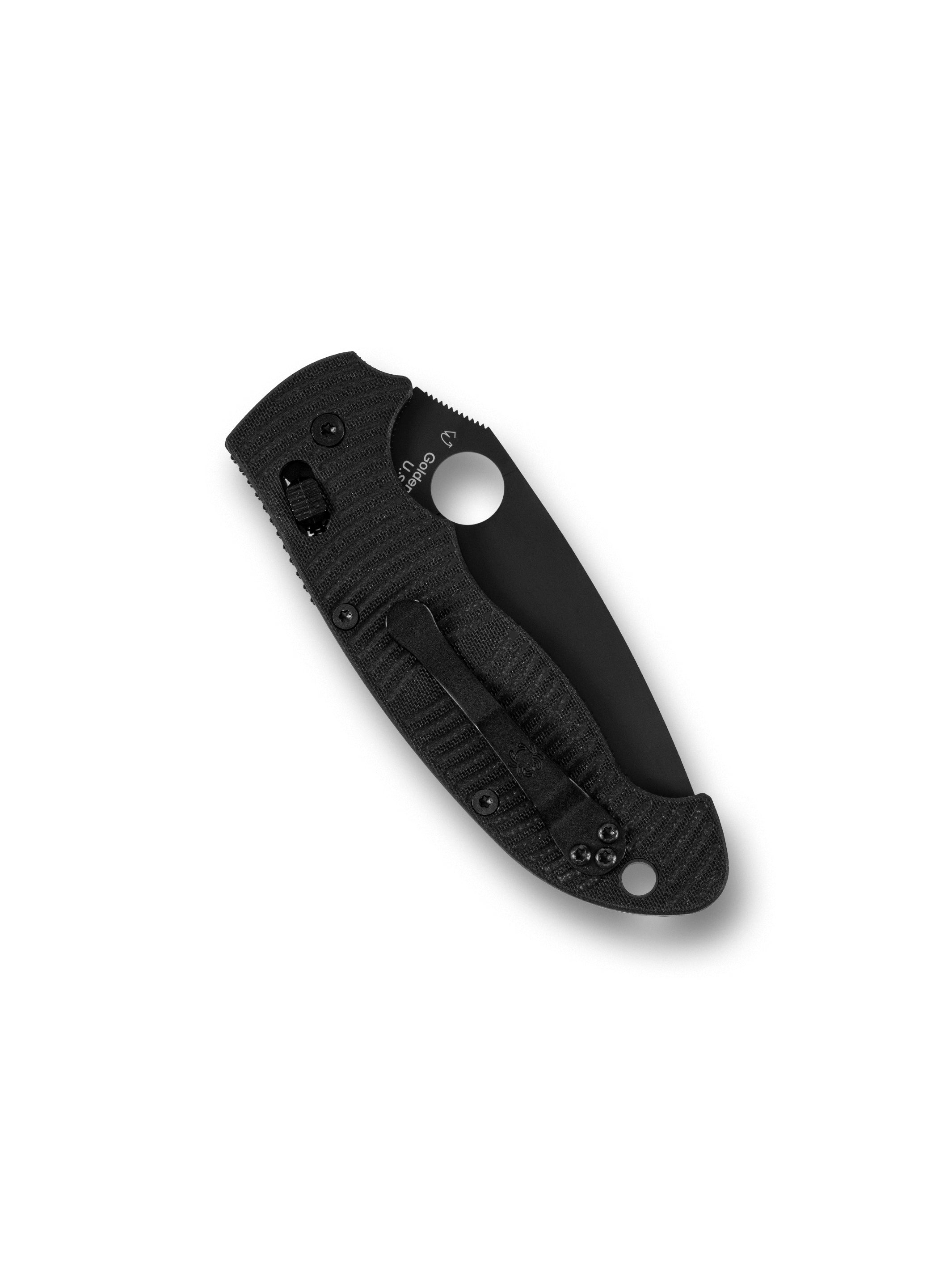 Manix® 2XL Salt® Black G-10 CPM® MagnaCut® Black Blade – Spyderco