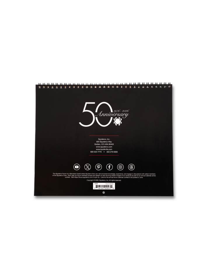 Spyderco Calendar 2026