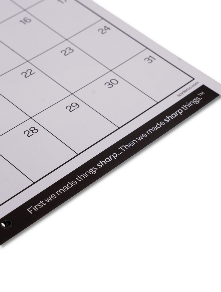 Spyderco Calendar 2026