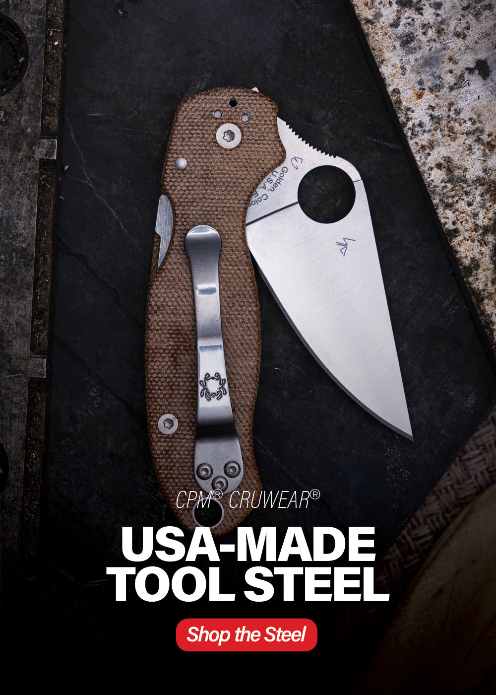 CPM CruWear. USA-made tool steel. Shop the steel.