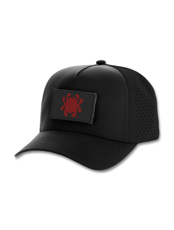 Structured Hat Black with Red Bug PVC Patch HAT19Left