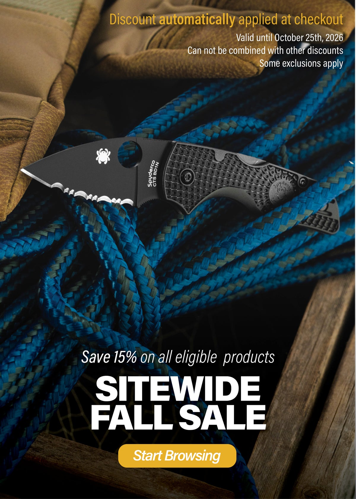 Save 15% on all eligible products. Sitewide fall sale. Start browsing. Discount automatically applied at checkout. Valid until October 25th, 2026. Can not be combined with other discounts. Some exclusions apply.