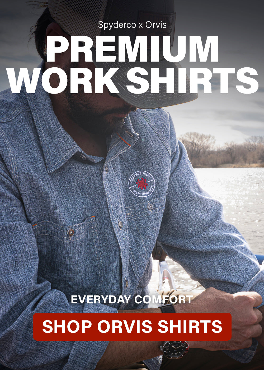 Spyderco X Orvis. Premium work shirts. Everyday comfort. Shop Orvis shirts.