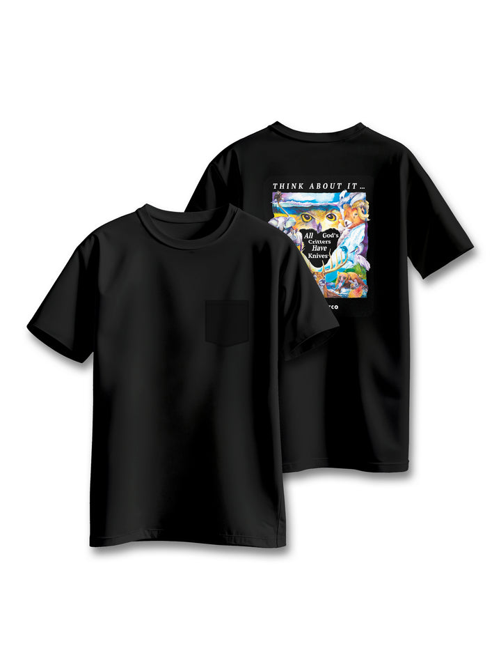 Critter Black Pocket T-Shirt
