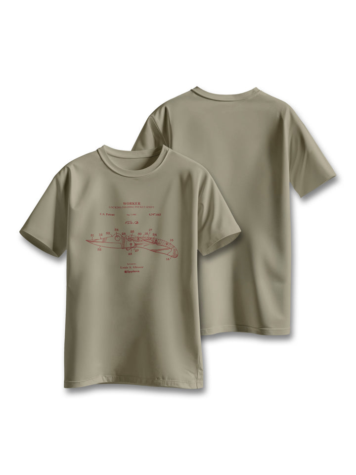 Worker Patent Khaki T-Shirt TS10KHBoth