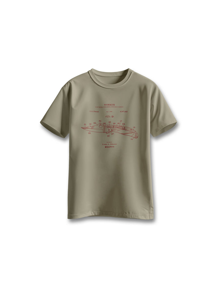 Worker Patent Khaki T-Shirt TS10KHFront