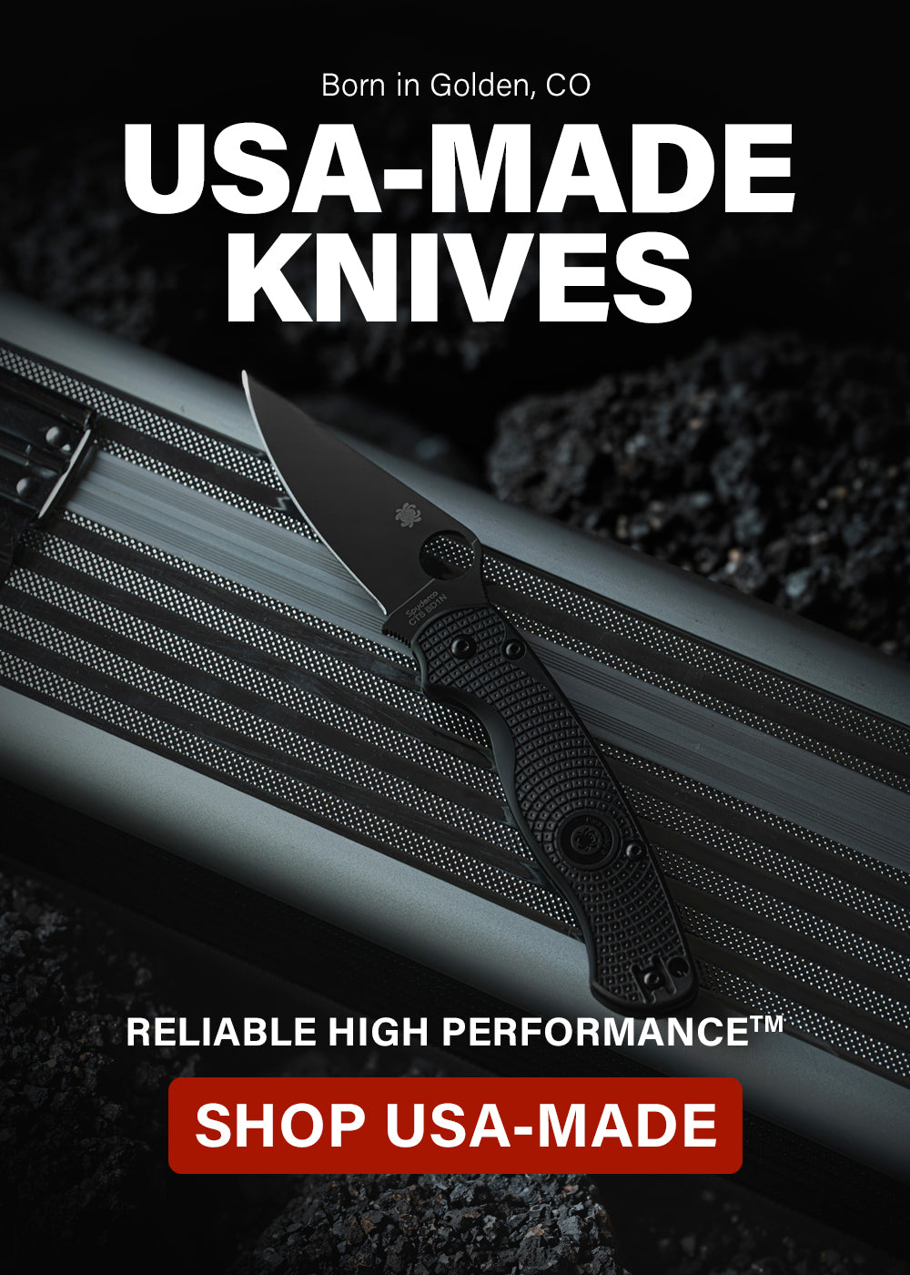 USA Made graphic featuring a Para Military 2 Lightweight on a dark background