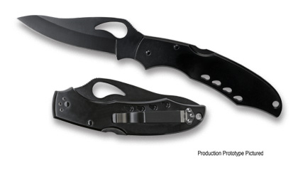 The byrd Cara Cara  Black CombinationEdge  Knife shown opened and closed.