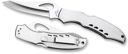 The byrd Cara Cara Knife shown opened and closed.