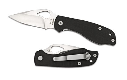 The Crow  G-10 Knife shown opened and closed.