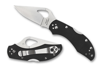 The Robin  2 G-10 Black Knife shown opened and closed.