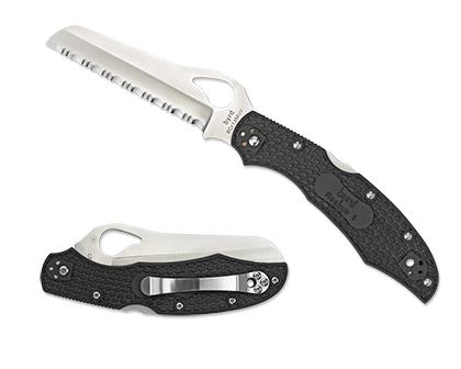 The Cara Cara  2 Rescue  FRN Black Knife shown opened and closed.