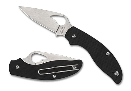 The Tern  G-10 Black Knife shown opened and closed.