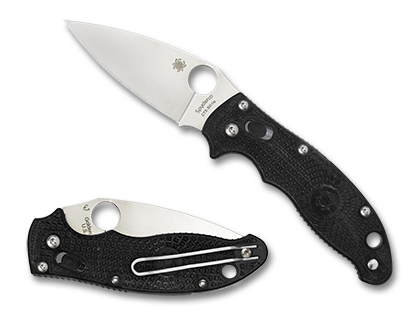 The Manix  2 Lightweight FRCP Black Knife shown opened and closed.