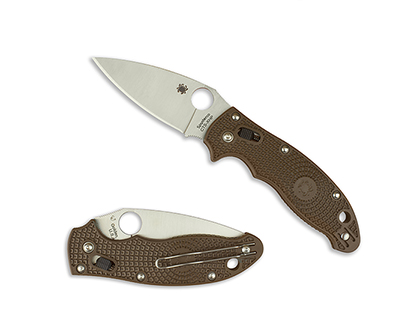 The Manix  2 Lightweight FRCP Brown Exclusive Knife shown opened and closed.